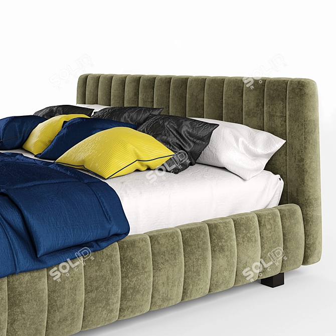 Luxury Velvet Bed - Bside Samoa 3D model image 3