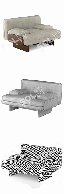 Bardot Collection: Designer Chair 3D model image 3