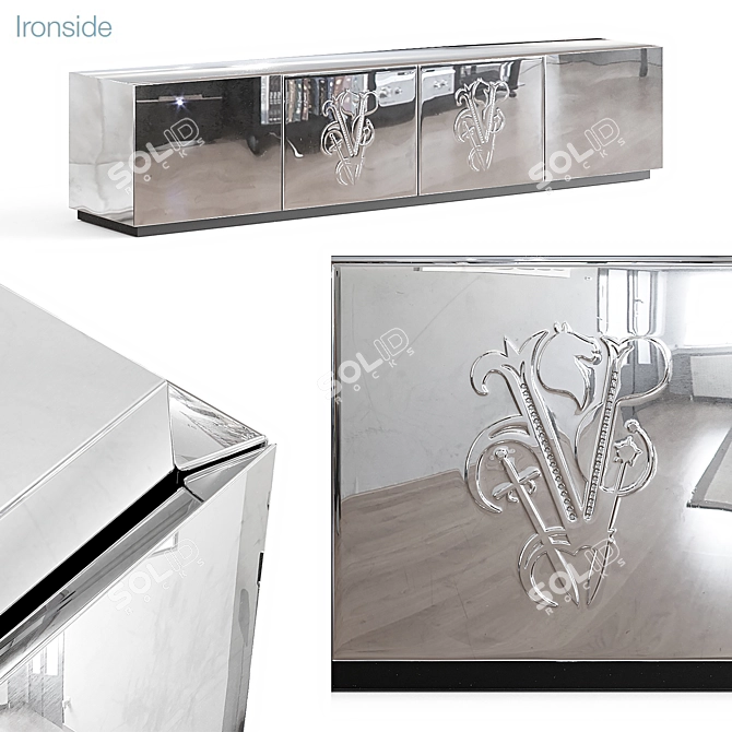 IPE CAVALLI Ironside TV Cabinet 3D model image 1