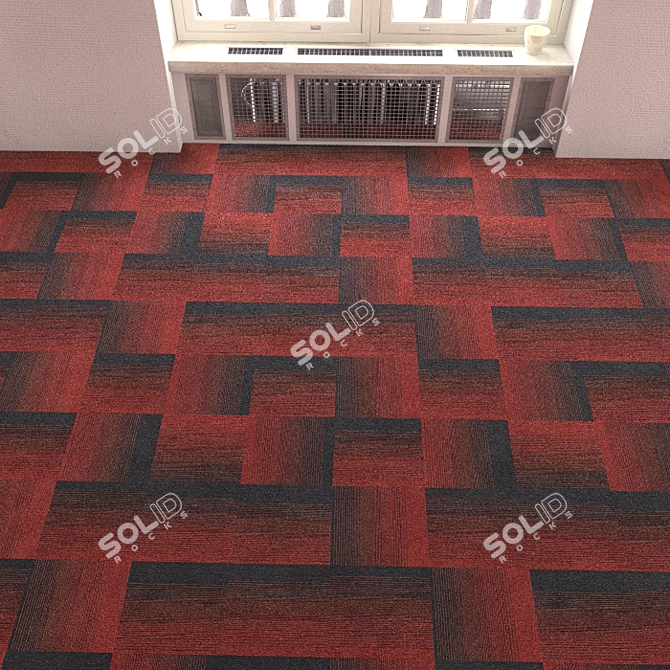 Soft Textured Carpet Tiles 3D model image 2