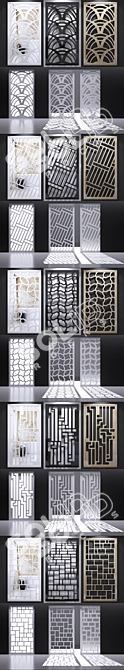 Geometric Decor Panels Set 3D model image 2