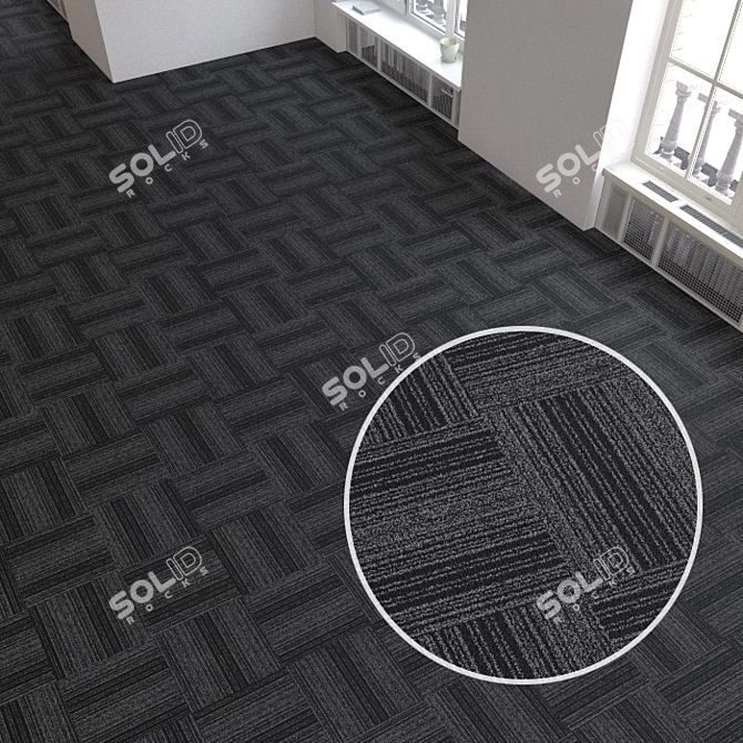 Title: SoftShade Carpet Tiles 3D model image 1