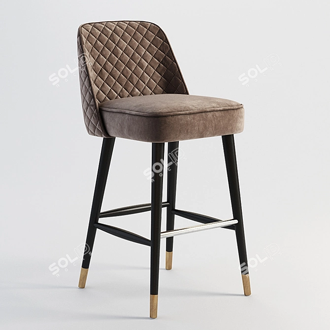 Elegant Dendy Counter Stool 3D model image 1