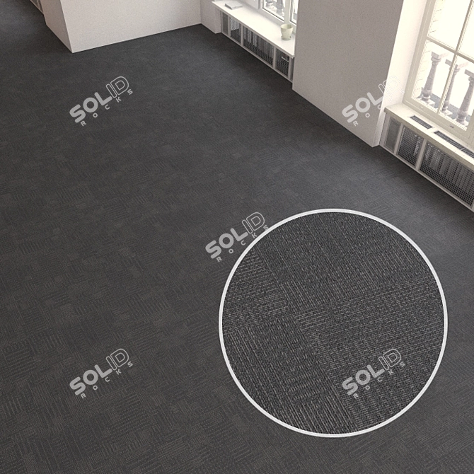 Seamless Carpet Tiles 3D model image 1