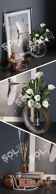 Elegance in Bloom: Kalla Decor Set 3D model image 2