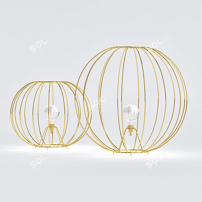 Missoni Home Gold Bubble Lamp 3D model image 1