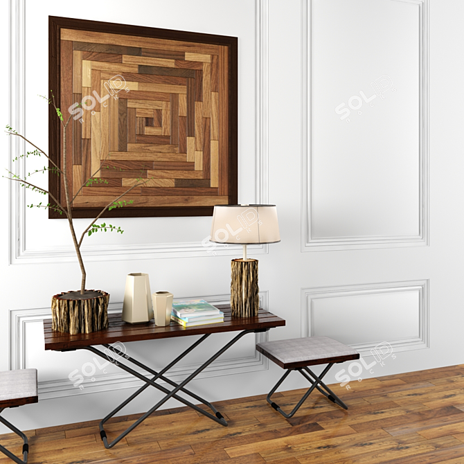 Artful Wood Collection: Frames, Furniture, and Decor 3D model image 2