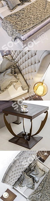 Luxury Tosca Sofa Bed - 210x247x182cm 3D model image 2