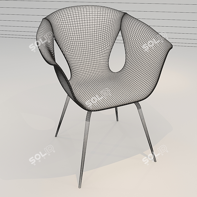 Modern Arm Chair 3D Model 3D model image 3