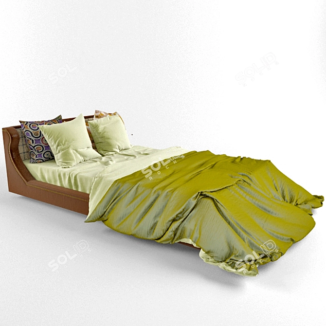 Italian Classic Bed 3D model image 1