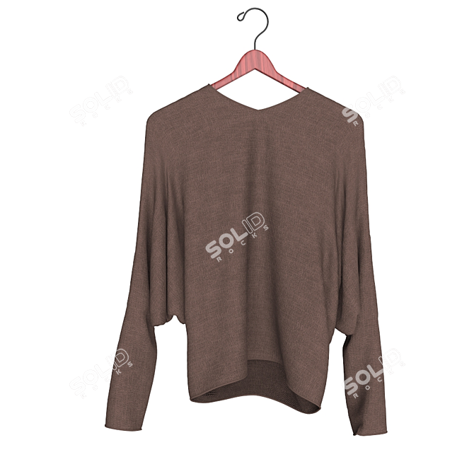 3D Hanging Shirt by Camille Kleinman: High-Poly OBJ Model & Seamless Fabric Texture 3D model image 1