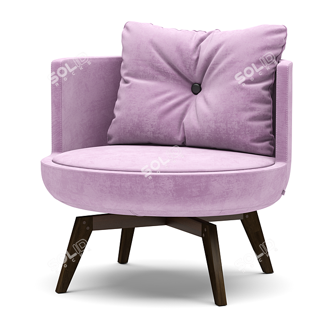 Cozy Circular Seat 3D model image 1