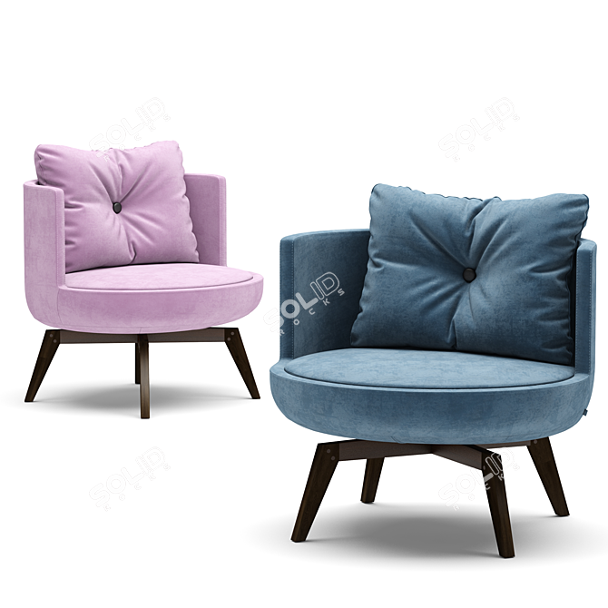 Cozy Circular Seat 3D model image 2