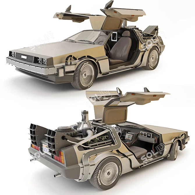 Timeless Delorean DMC-12 Model 3D model image 1