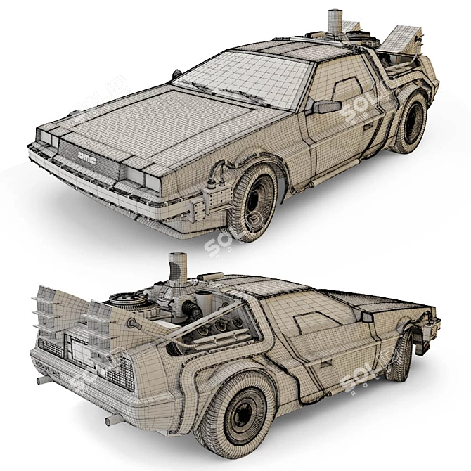 Timeless Delorean DMC-12 Model 3D model image 2