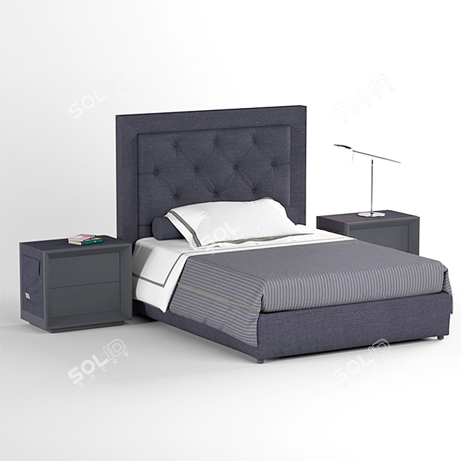 Stylish Halley Bed for Teens 3D model image 1