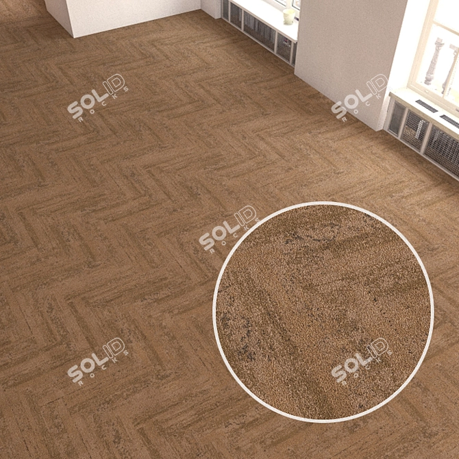 Interface Carpet Tile 50x50 | High-Resolution Texture Bundle 3D model image 1