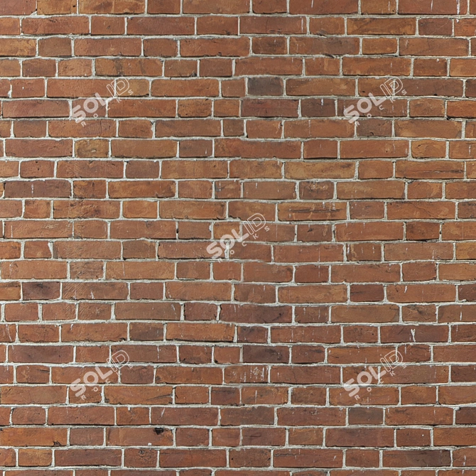 Seamless 4K Brick Wall Texture 3D model image 3