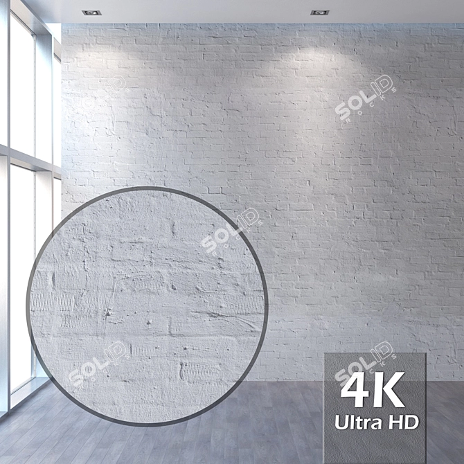 Seamless 4K Brick Texture 3D model image 1