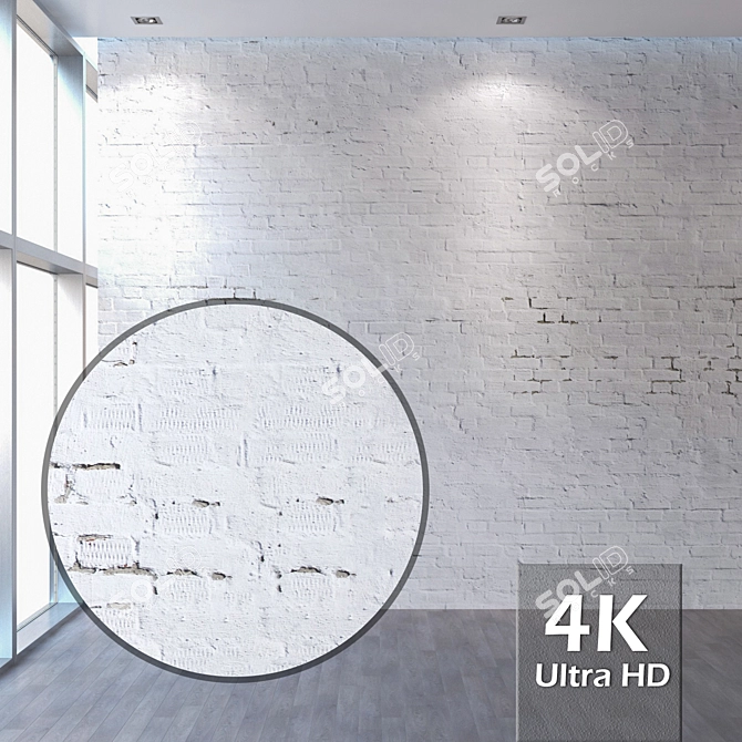 Seamless Brick Texture 4K 3D model image 1