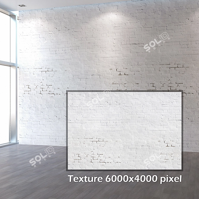 Seamless Brick Texture 4K 3D model image 2