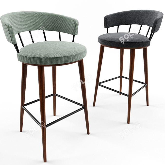 Custom-made Meru Bar Stool 3D model image 1