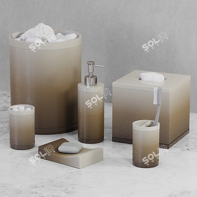 Reid Ombre Bath Set Veratex 3D model image 1