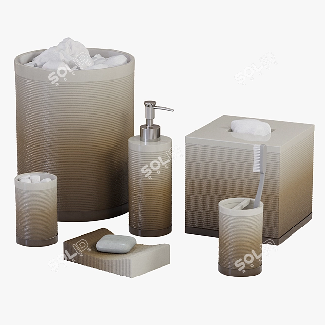 Reid Ombre Bath Set Veratex 3D model image 2