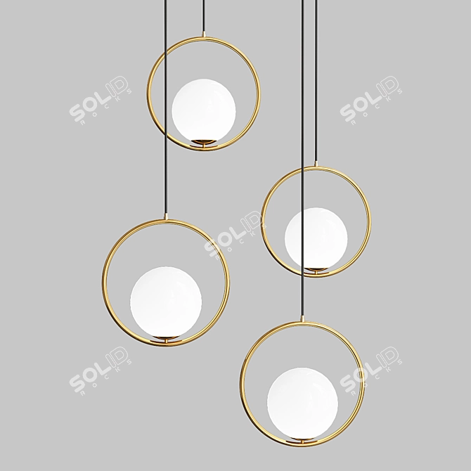Sleek and Contemporary Pendant Light 3D model image 1