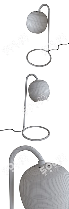 Sleek Desk Lamp 3D model image 3