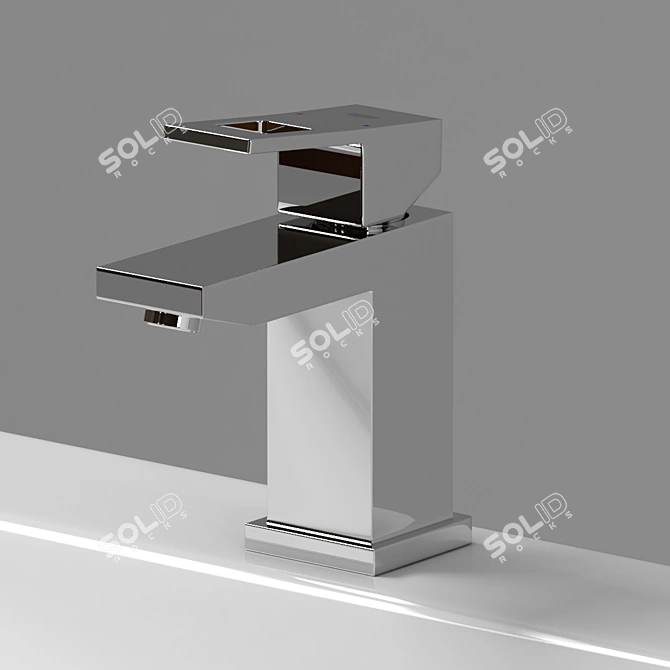 Elegant Bathroom Furniture Set 3D model image 3