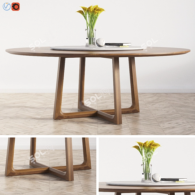 Round Concorde Dining Table: Poliform Design 3D model image 1