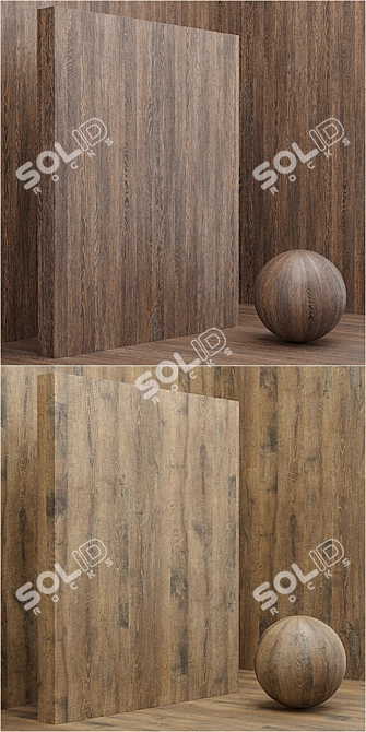 Seamless Wood/Veneer Material Set 3D model image 2