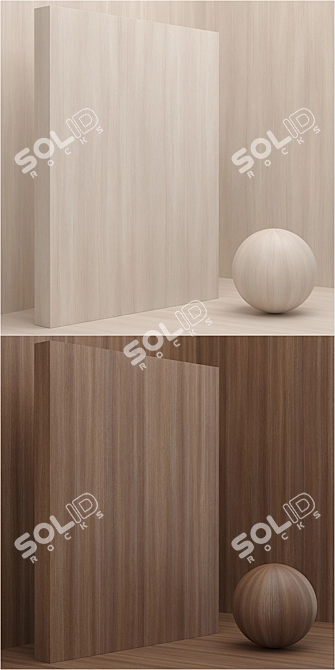 Seamless Wood/Veneer Material Set 3D model image 3