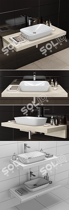 RAVAK Ceramic R Washbasin 3D model image 3