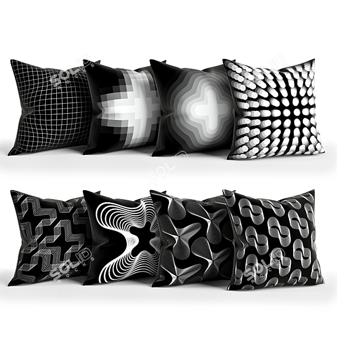 Karim Rashid Pillow Collection 3D model image 1