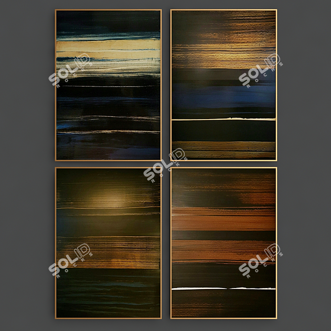 Earthy Impressions: Abstract Brown Art 3D model image 3