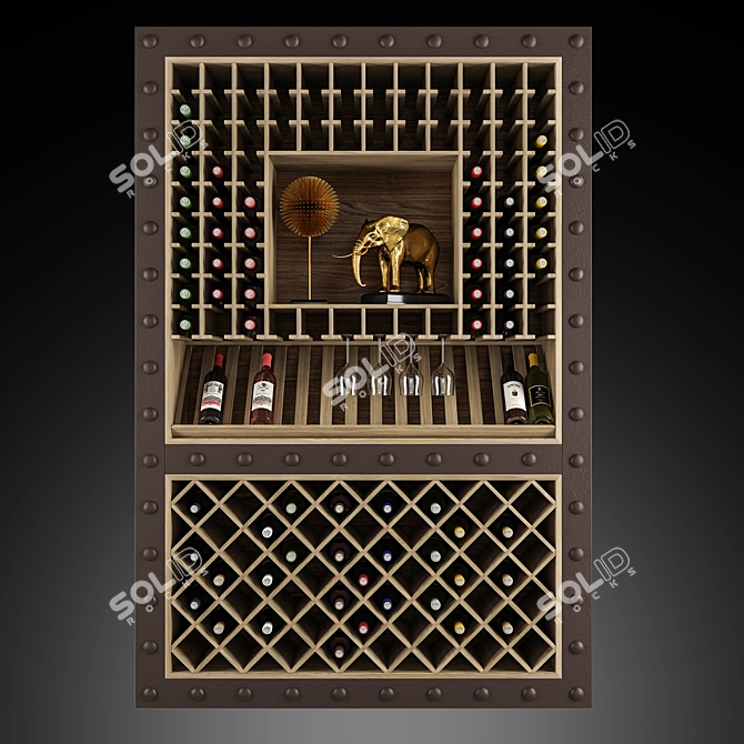 Decoquality Wine Cabinet 3D model image 1