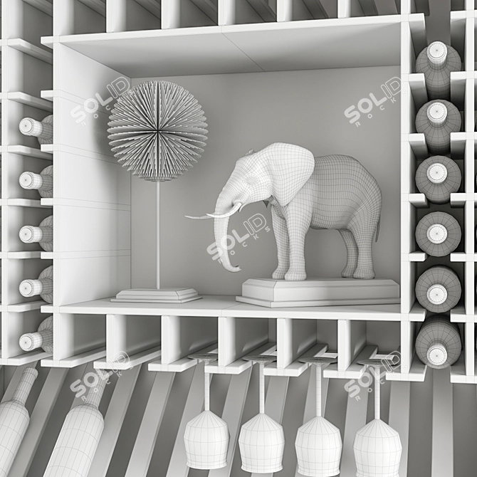 Decoquality Wine Cabinet 3D model image 3
