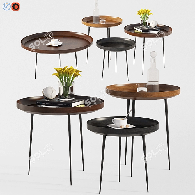 Modern Bowl Coffee Tables in Mater Design 3D model image 1