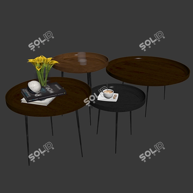 Modern Bowl Coffee Tables in Mater Design 3D model image 2