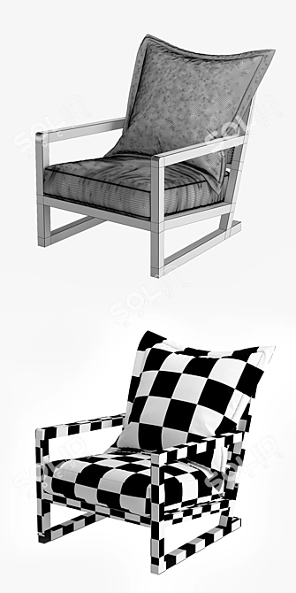 Designer Armchair: Clio Maxalto by Antonio Citterio 3D model image 3