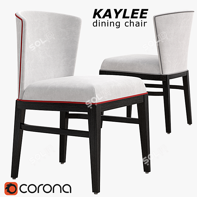 Sleek Kaylee Dining Chair 3D model image 1