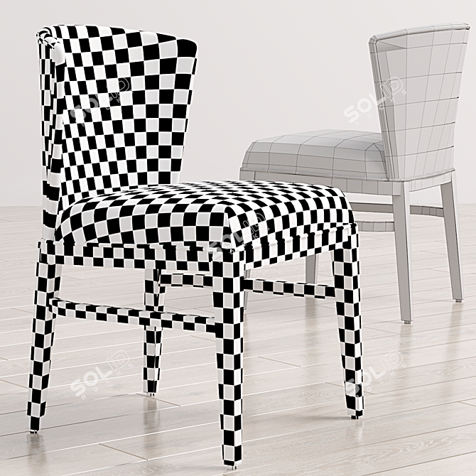 Sleek Kaylee Dining Chair 3D model image 2