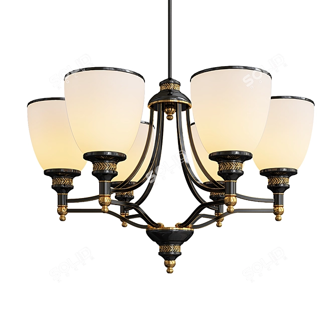 Suction Chandelier - Innovative & Stylish 3D model image 1