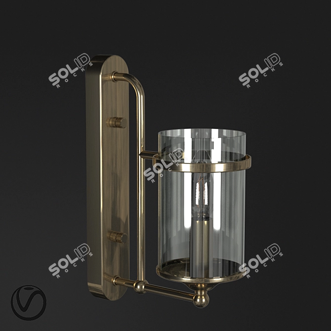 Classic Bronze Wall Sconce 3D model image 1