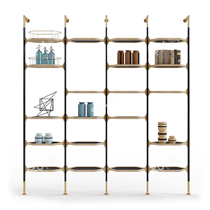 Modern Modular Bookshelf: Baxter LIBELLE 3D model image 1