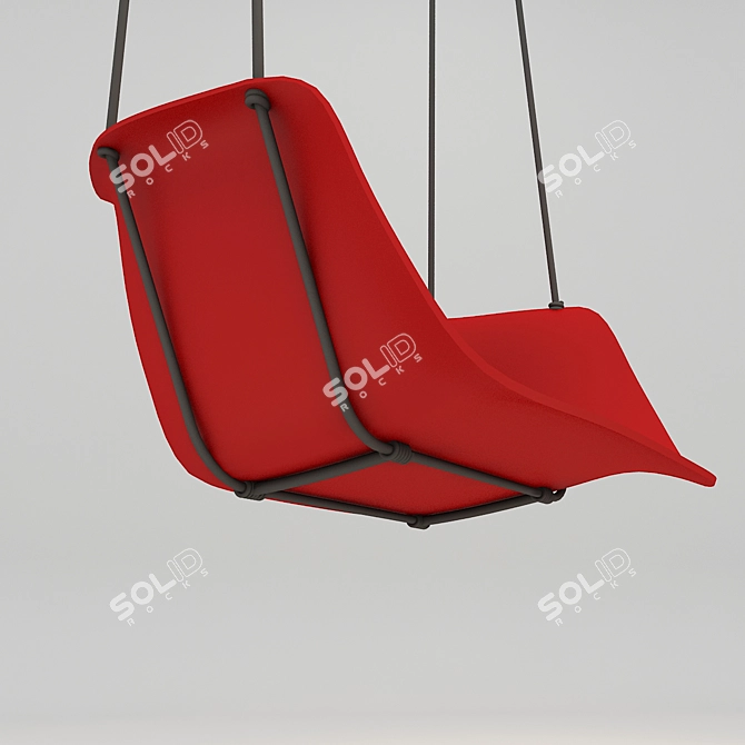 Modern Hanging Swing Chair 3D model image 3