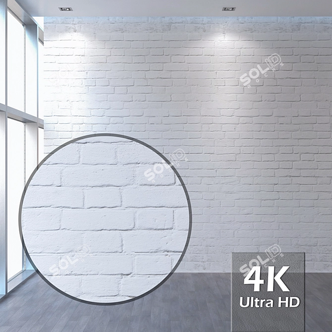 Seamless Brick Texture in 4K 3D model image 1