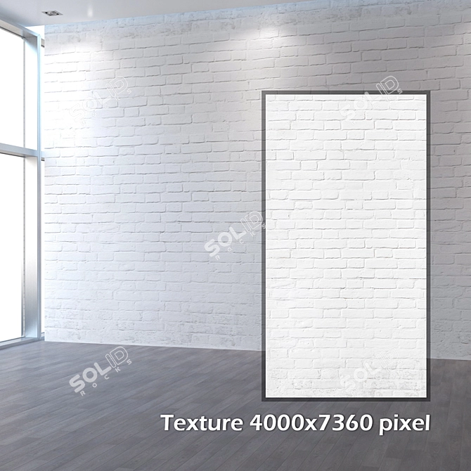 Seamless Brick Texture in 4K 3D model image 2